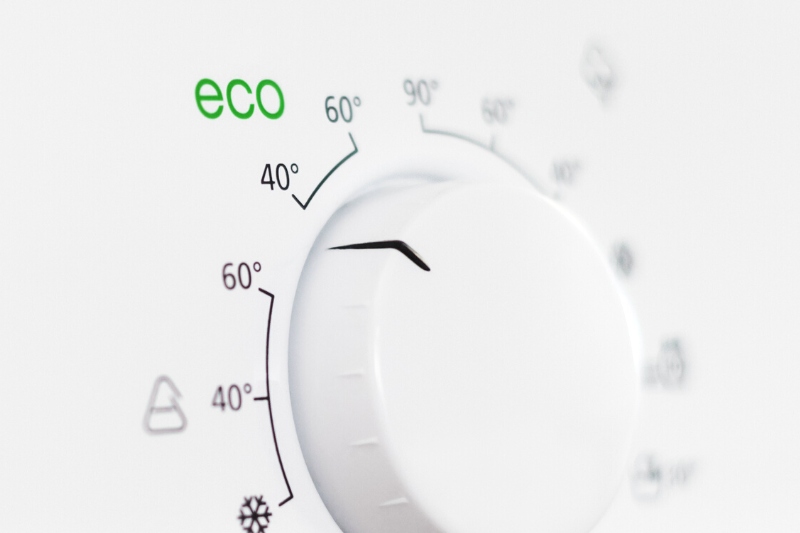 washing machine dial on eco mode