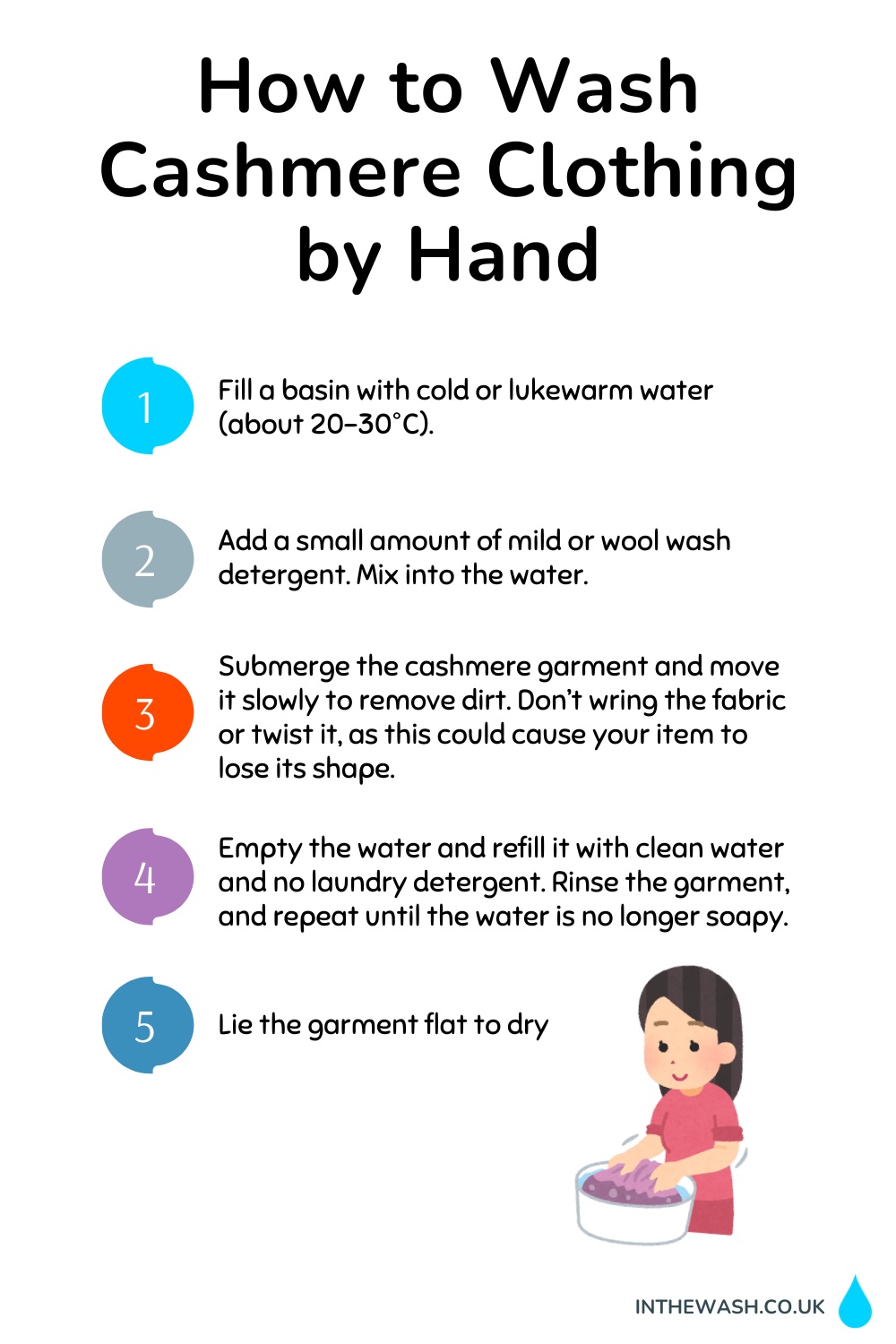 How to wash cashmere clothing by hand