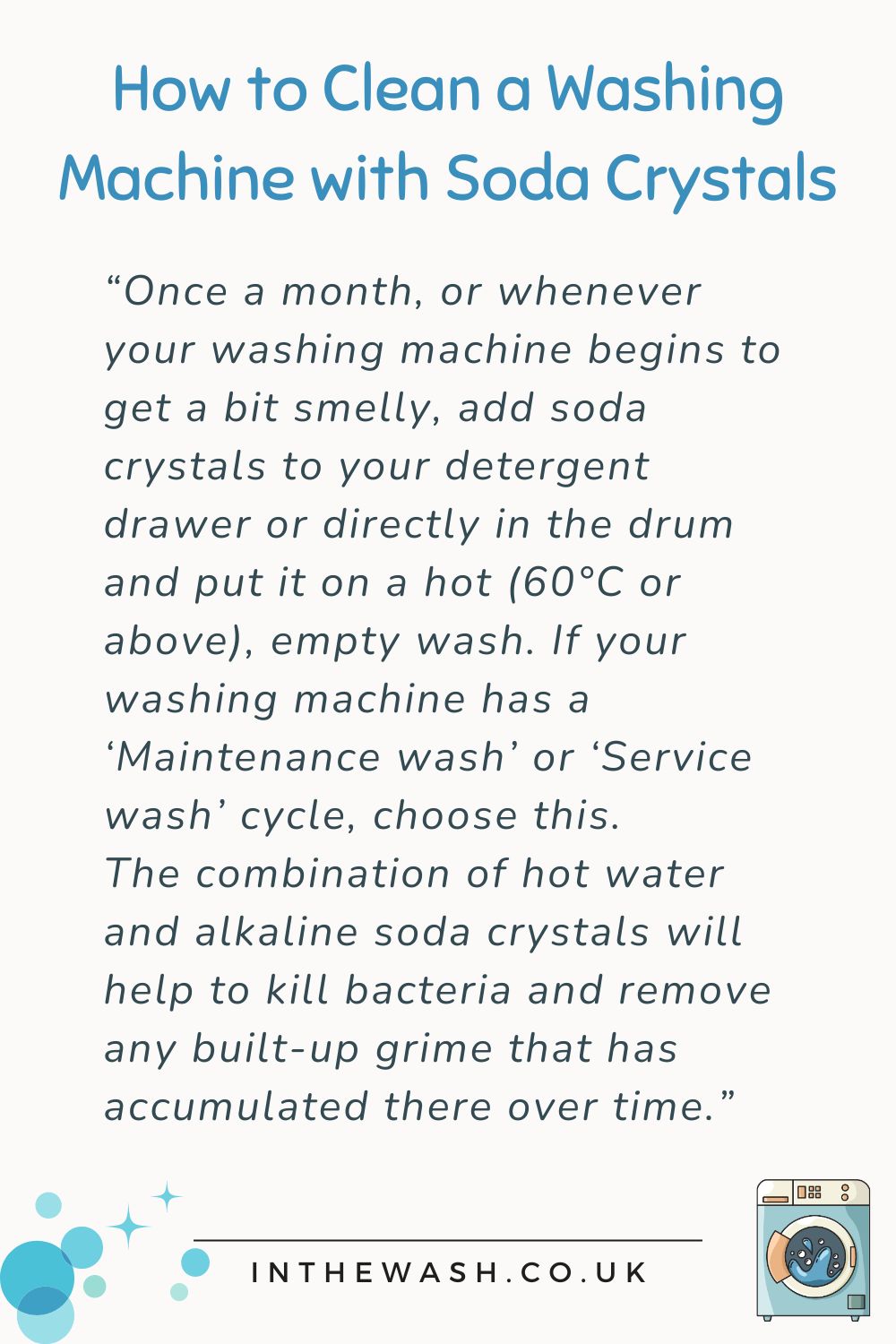 How to Clean a Washing Machine with Soda Crystals