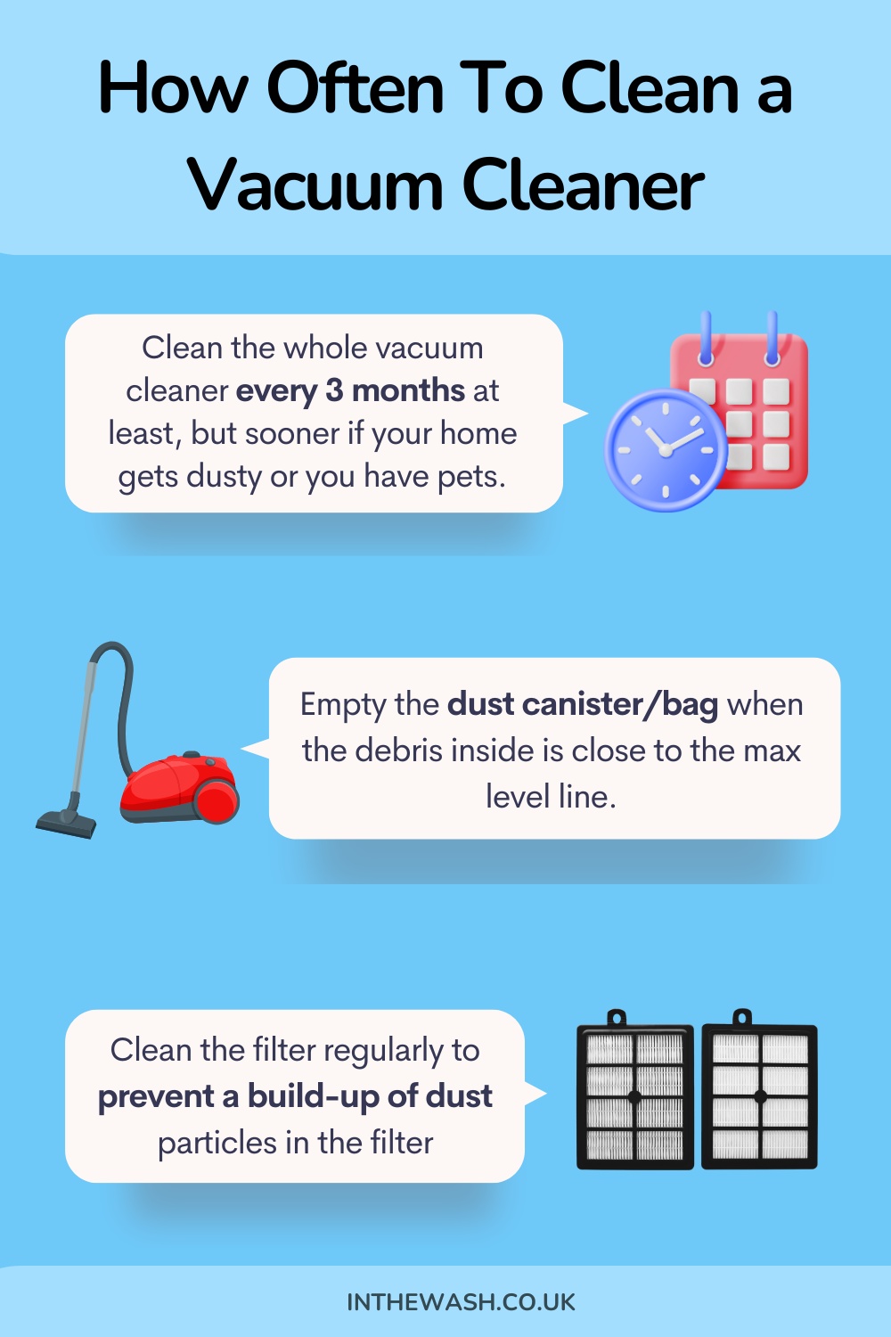 How often to clean a vacuum cleaner