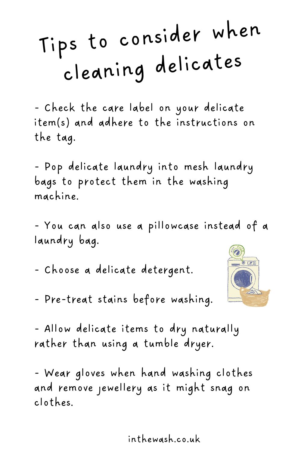 Tips to consider when cleaning delicates