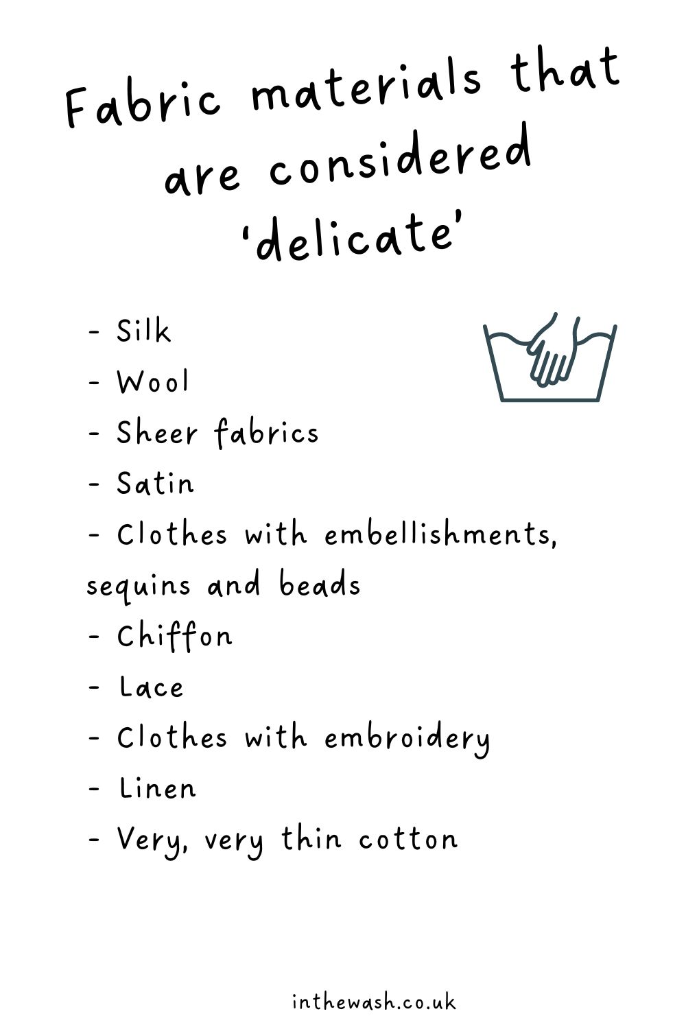 What is considered delicate clothing?