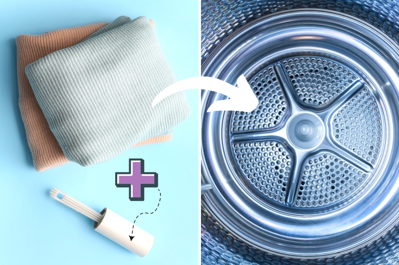 get lint off corduroy with tumble dryer and lint roller