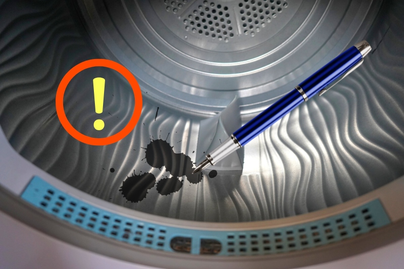 pen inside tumble dryer drum