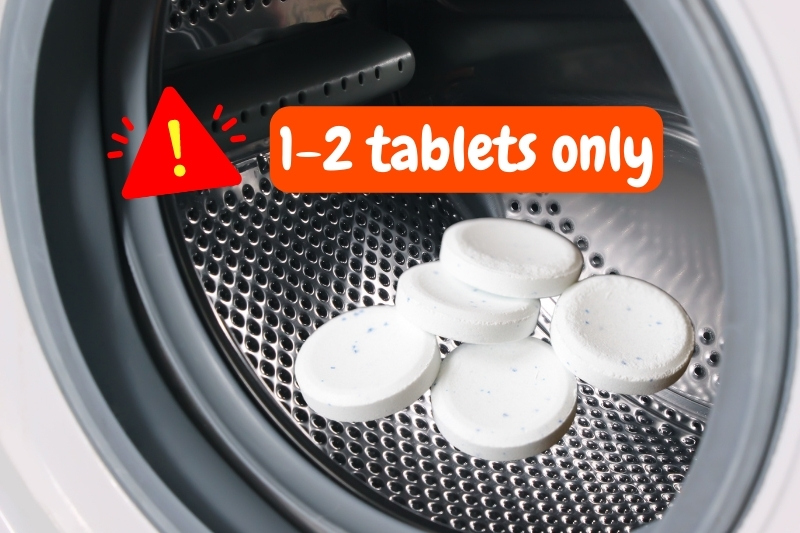 putting denture tablets in the washing machine