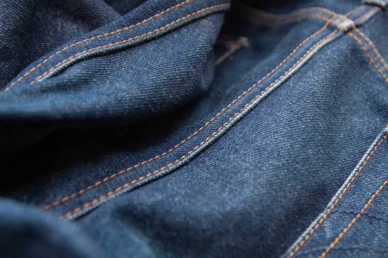 raw denim jeans close up