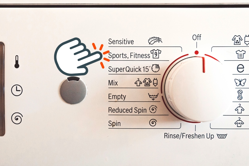 sports cycle in washing machine