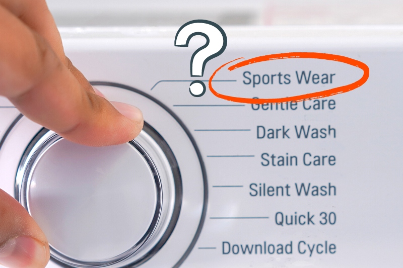 sports cycle washing machine setting