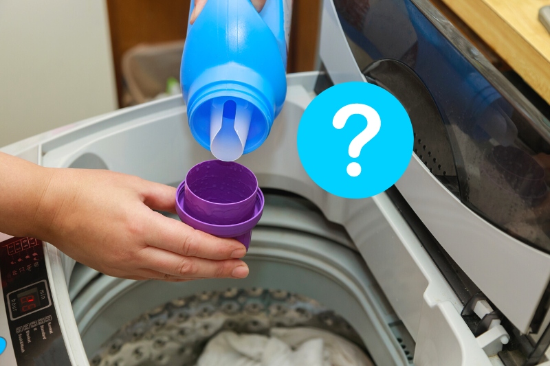to pour fabric softener in washing machine drum