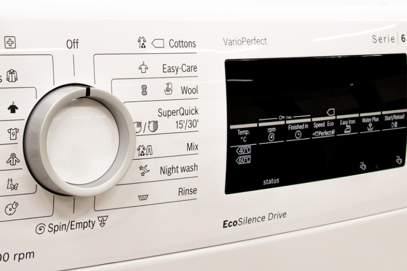 washing machine dial and display