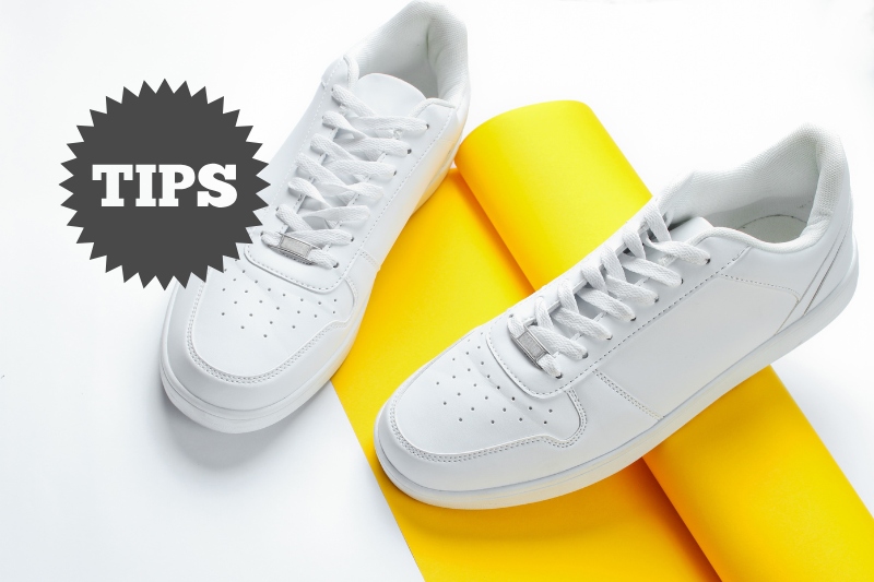 white rubber shoes tips