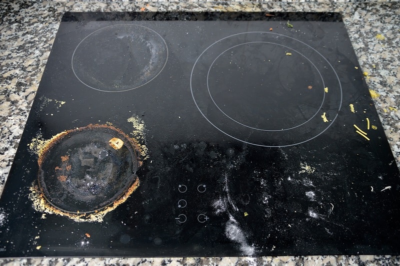 Dirty induction hob