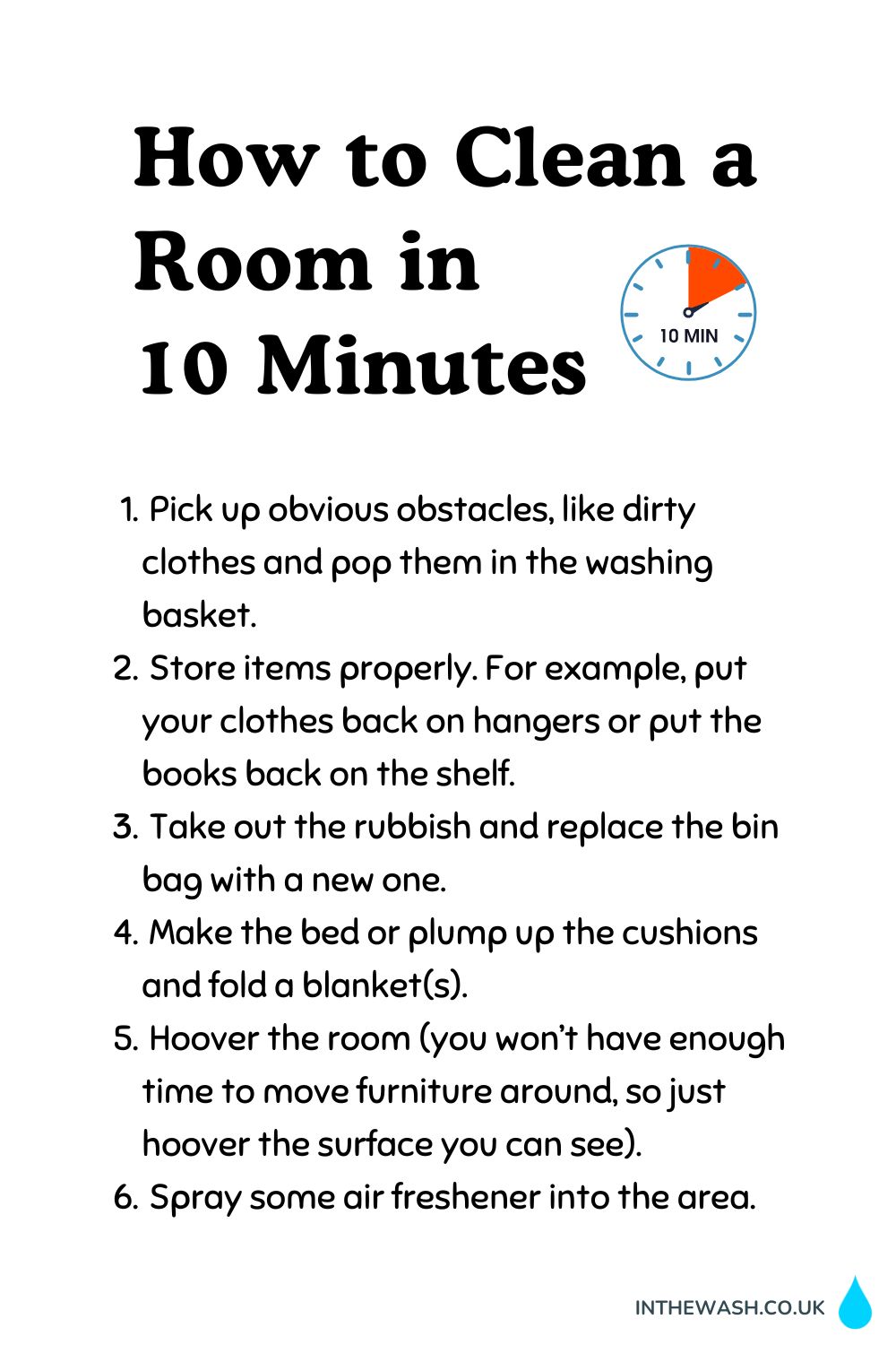 How to clean a room in 10 minutes