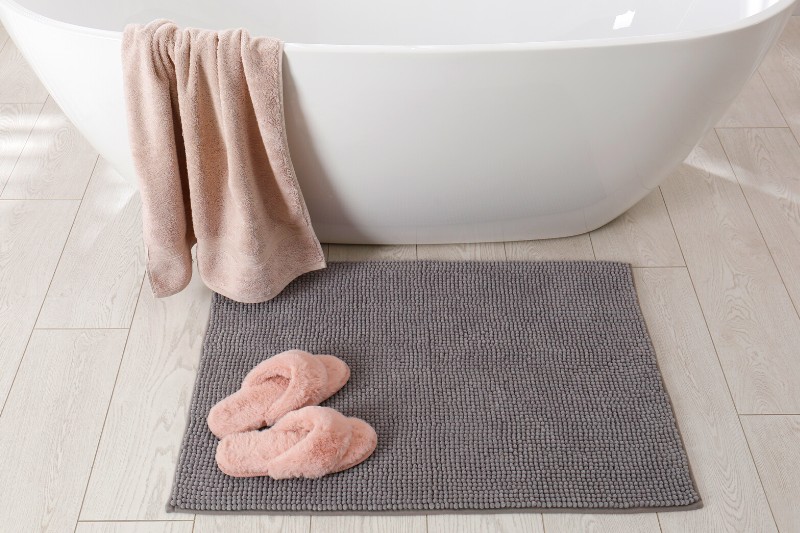 bath mat and towel