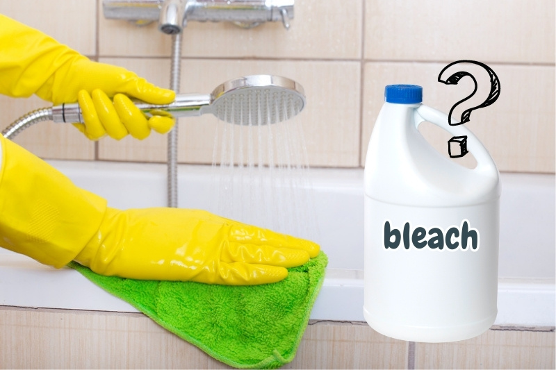 clean bathtub with bleach