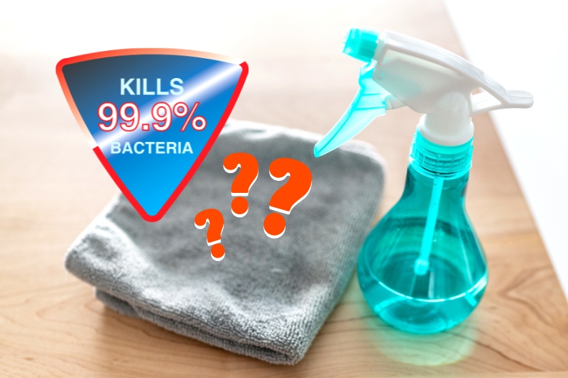 cleaning kills 99.9 percent of germs