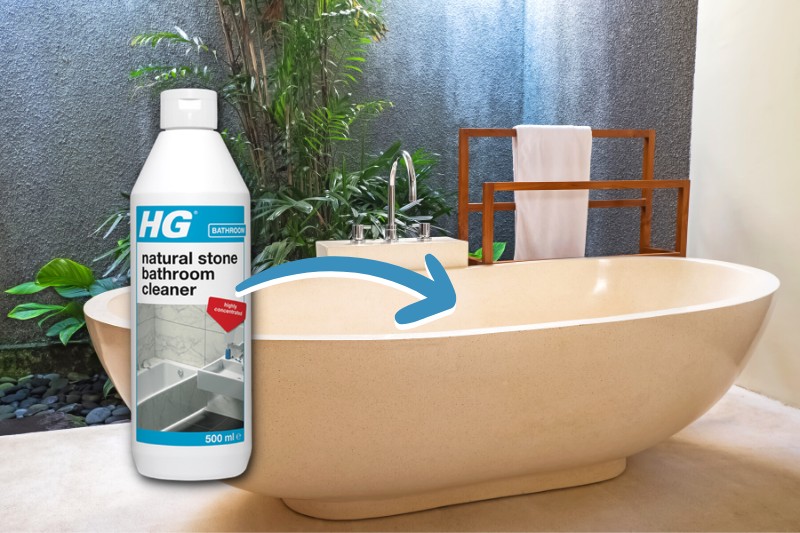 cleaning stone bathtub