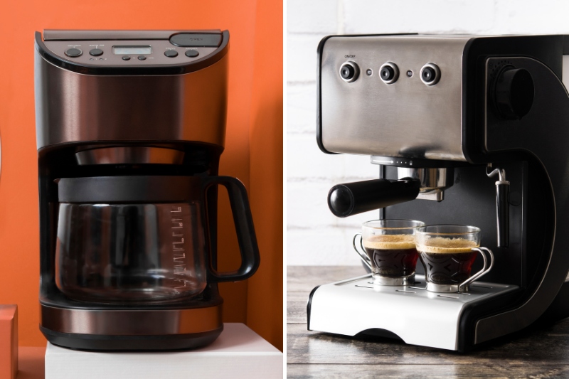 coffee jug and machine