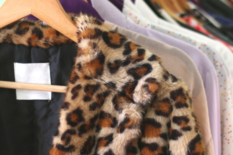 fake leopard fur coat