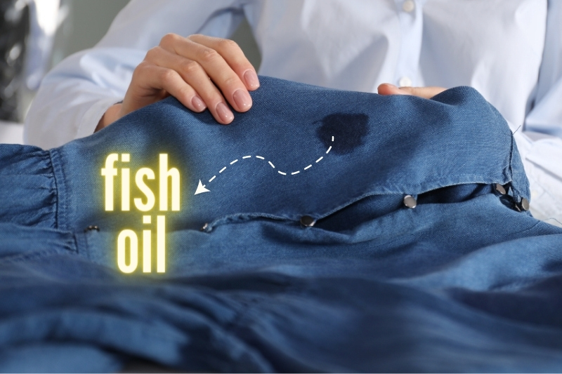 fish oil on dress