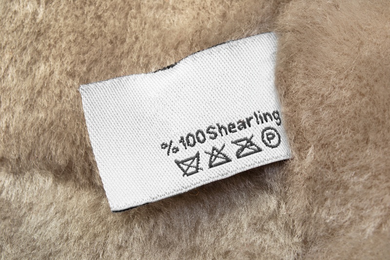 fur coat care label