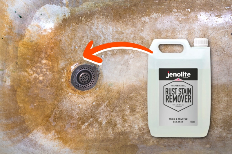 remove bathtub rust stains with rust remover