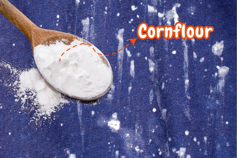 remove stains with cornflour