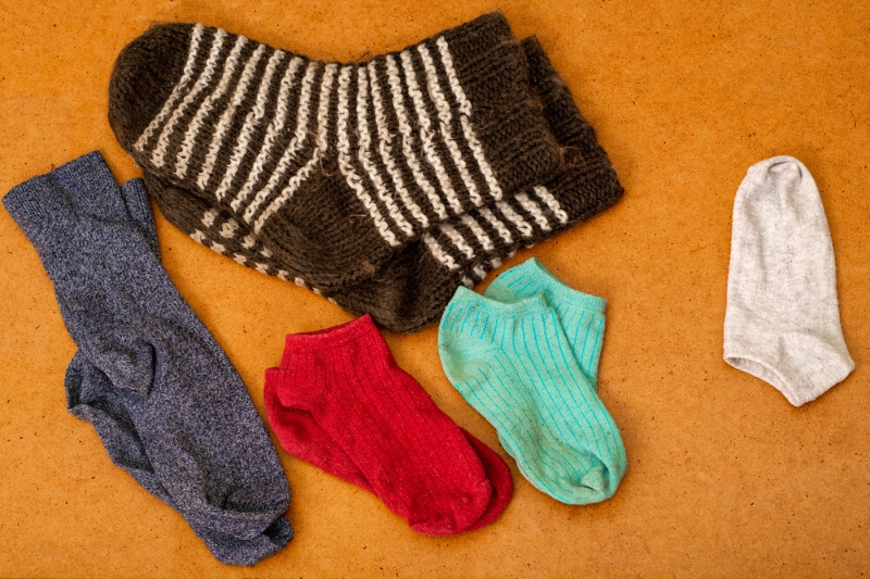 socks sorted in pairs