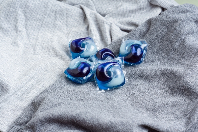 sweatshirts and laundry pods