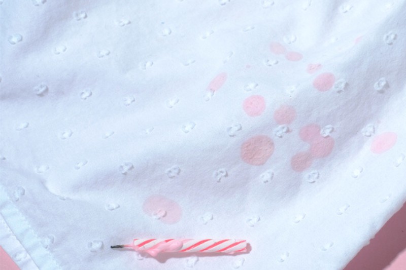 wax stain on fabric