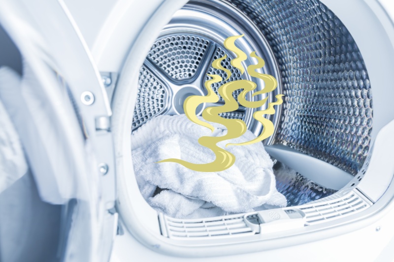 white towel smelling bad in tumble dryer