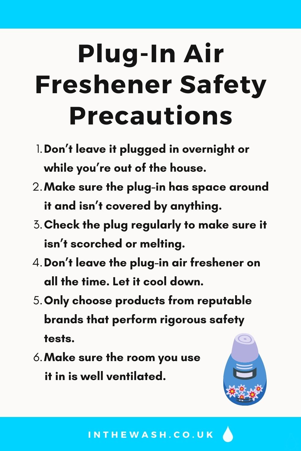 Plug-in air freshener safety precautions