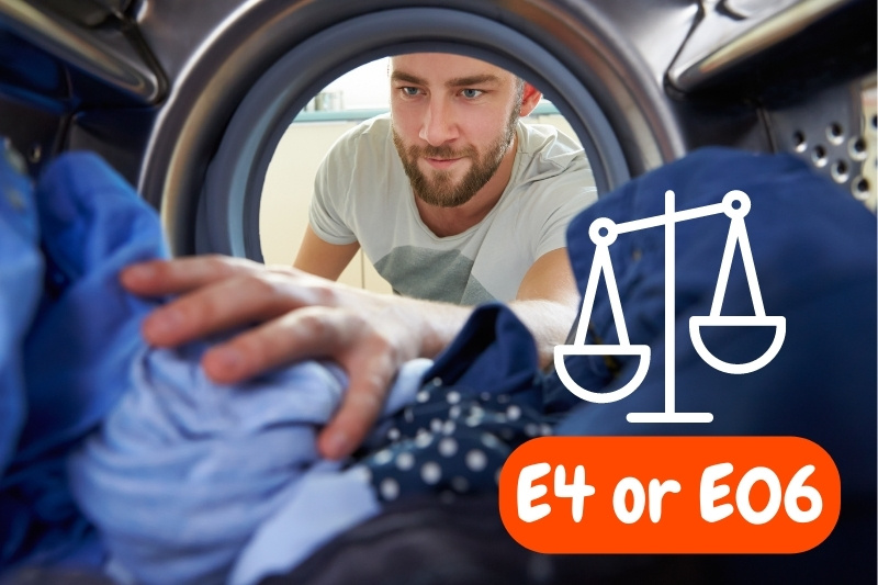 E4 or E06 washing machine Unbalanced load