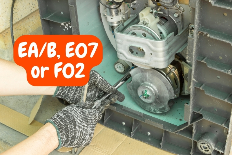 EAB, E07 or F02 washing machine Motor malfunction