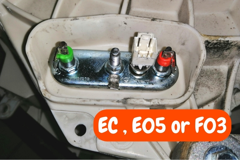 EC , E05 or F03 washing machine Temperature sensor problem