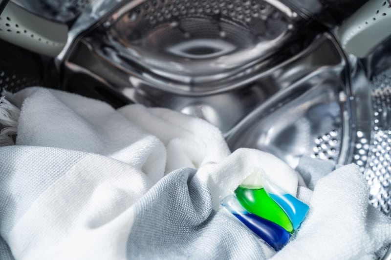 Laundry pod in washing machine