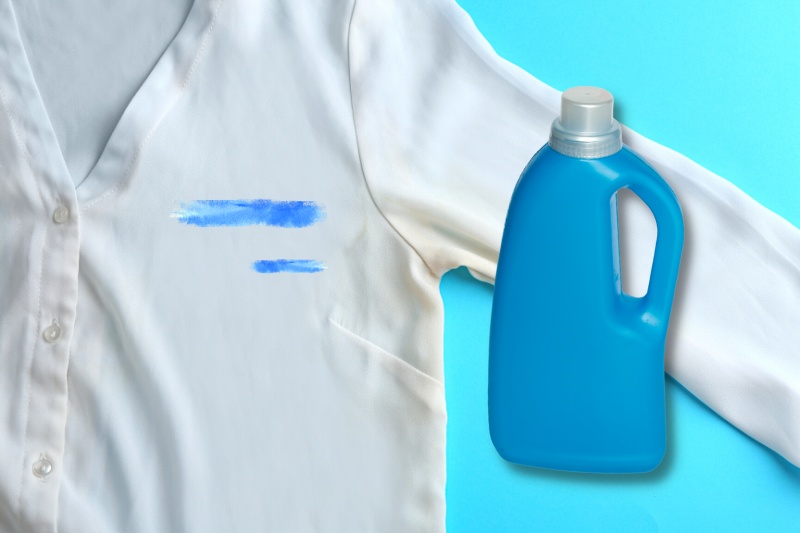 blue stain and fabric softener