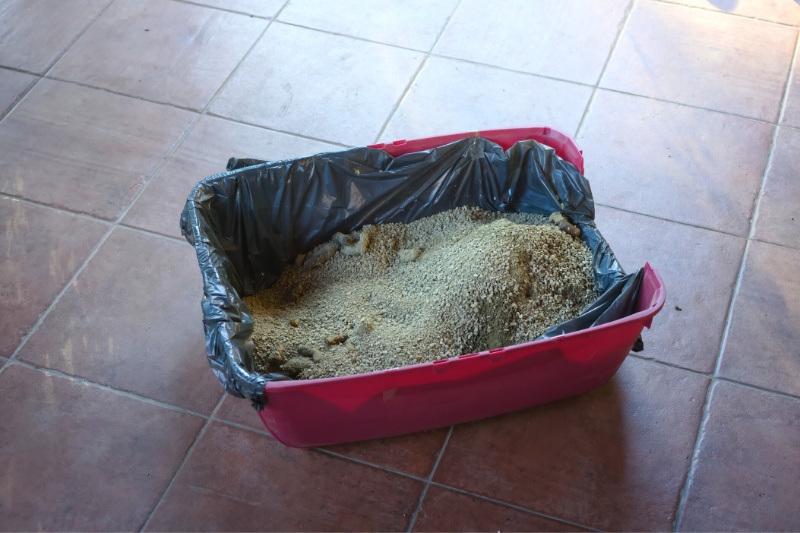 cat litter box with liner
