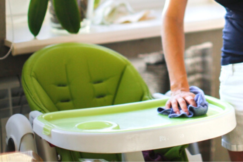 cleaning high chair