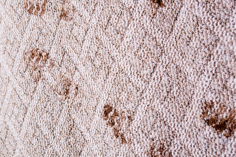 mud stain on carpet