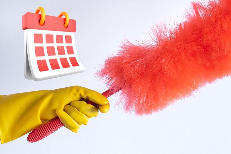 red feather duster