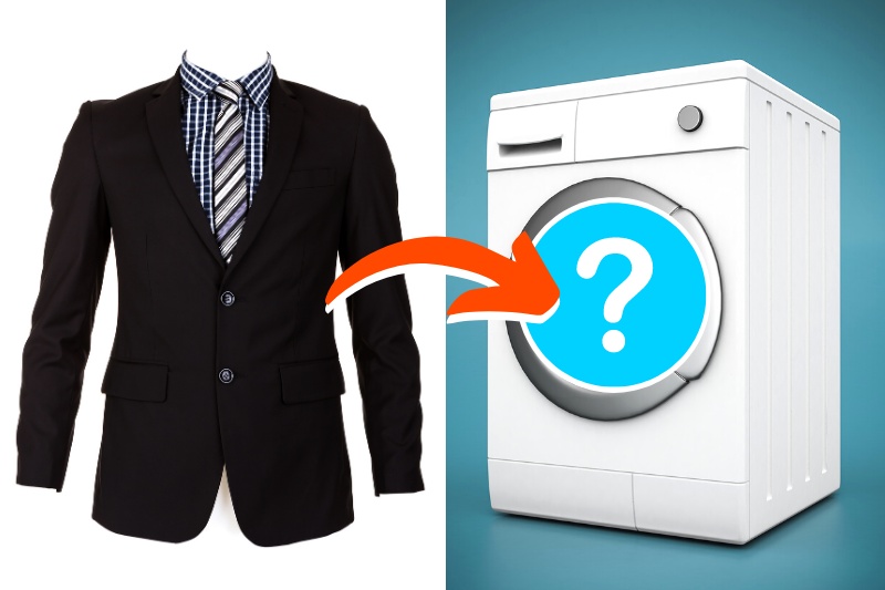 suit in washing machine