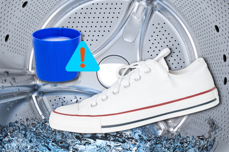 white converse sneakers and liquid detergent cap