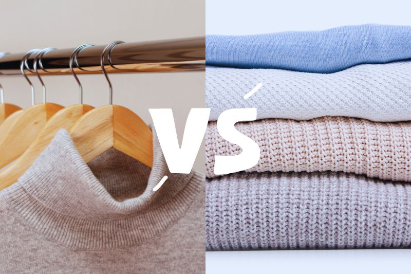 Hanging vs. folding sweaters