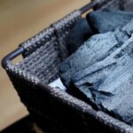 a basket of charcoal