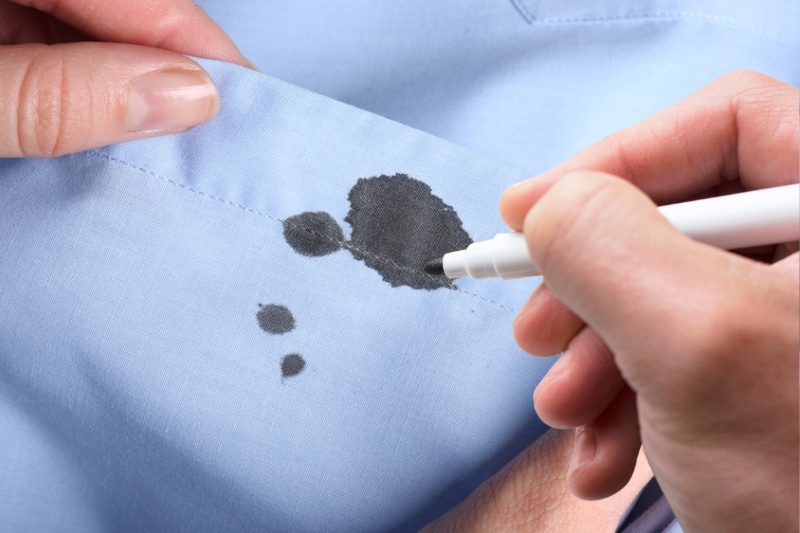 black ink stain on clothes