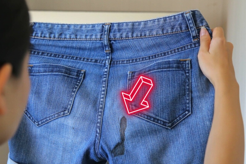 dried blood on jeans