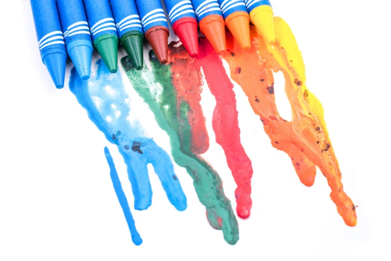 melted crayons