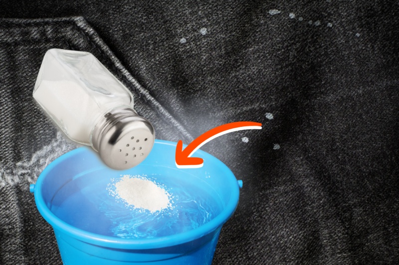 salt and water for detergent stains