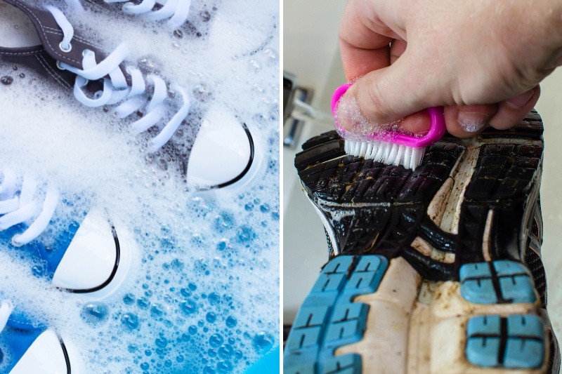 soak and scrub shoes